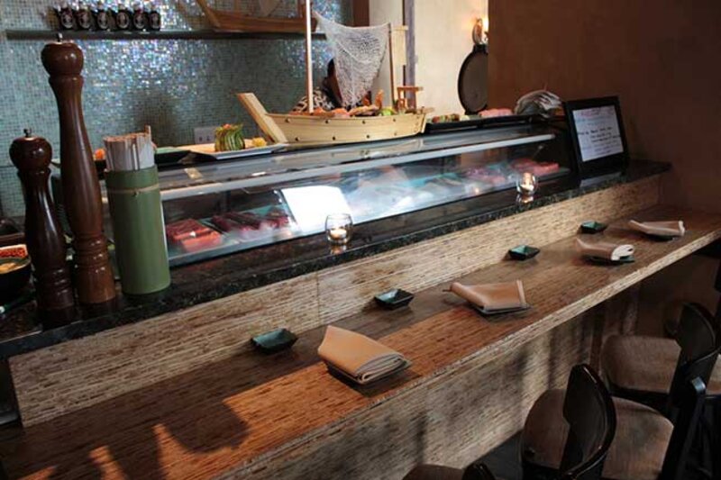 Sushi bar with seating for four